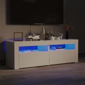 VidaXL TV-bänk med LED-belysning vit högglans 120x35x40 cm