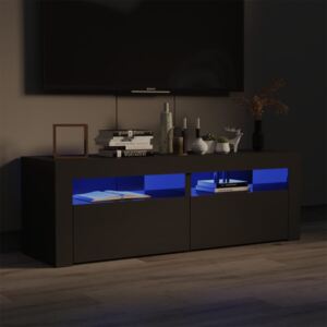 VidaXL TV-bänk med LED-belysning grå högglans 120x35x40 cm