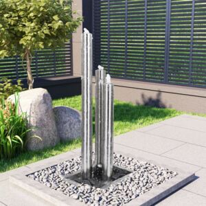 VidaXL Trädgårdsfontän silver 48x34x123 cm rostfritt stål
