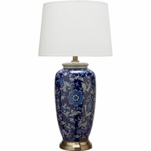 Bordslampa Li Jing inkl. lampskärm 68cm Mörk Blå/Vit