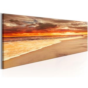 Canvas Tavla - Beach: Beatiful Sunset - 120x40