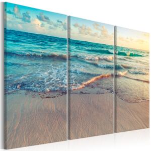 Canvas Tavla - Beach in Punta Cana (3 delar) - 120x80