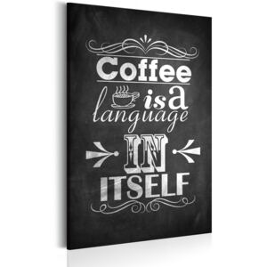 Canvas Tavla - Coffee Language - 40x60