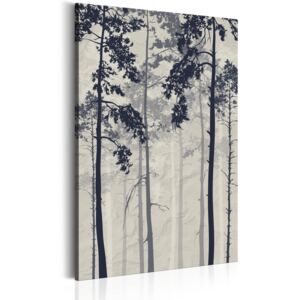 Canvas Tavla - Forest In Fog - 40x60
