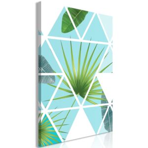 Canvas Tavla - Geometric Palm (1 del) Vertical - 40x60