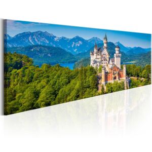 Canvas Tavla - Magic Places: Neuschwanstein Castle - 120x40