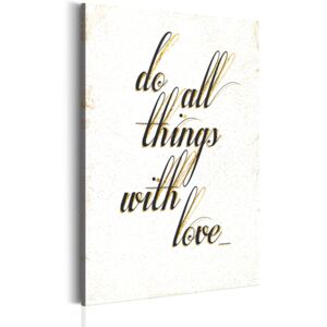 Canvas Tavla - My Home: Things with love - 40x60