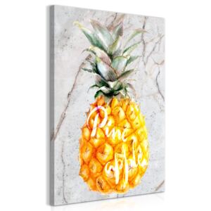 Canvas Tavla - Pineapple and Marble (1 del) Vertical - 40x60