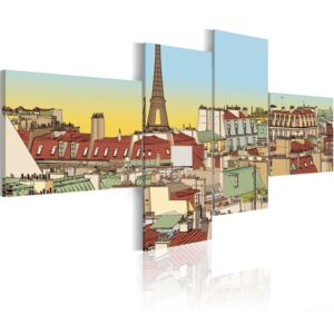 Canvas Tavla - Fabulous Paris - 200x90