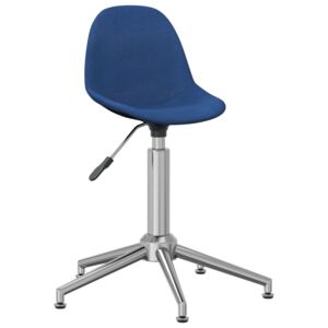 Snurrbar kontorsstol blå tyg
