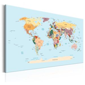 Canvas Tavla - World Map: Travel with Me - 60x40