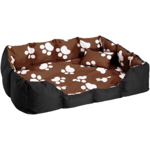 Tectake 400743 hundbädd i polyester - brun/svart/vit