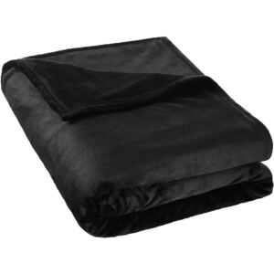 Tectake 400947 filt i polyester - svart, 220 x 240 cm