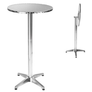 Tectake 401489 cafébord i aluminium ø60cm - 5,8 cm, fällbar