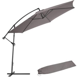 Tectake 403428 parasoll 350 cm - grå
