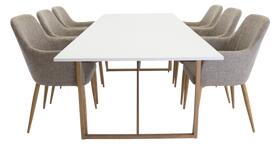 Matgrupp Pinner matbord och 6st Comfort matstolar