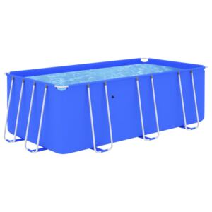VidaXL Pool med stålram 400x207x122 cm blå