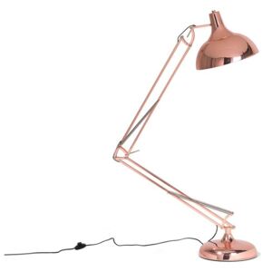 Golvlampa Kopparmetall Rörlig Ram 180 cm Industridesign för Vardagsrum och Sovrum Beliani