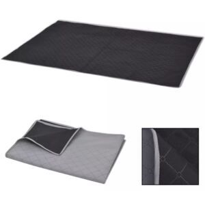 VidaXL Picknickfilt grå och svart 100x150 cm