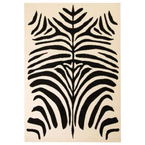 VidaXL Modern matta zebradesign 80x150 cm beige/svart