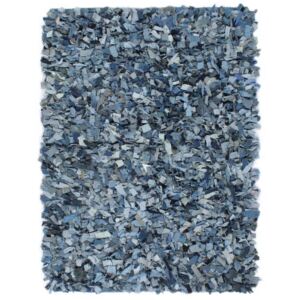 VidaXL Shaggy-matta denim 120x170 cm blå