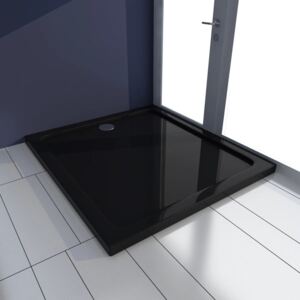 VidaXL Rektangulärt ABS duschkar 80 x 90 cm svart