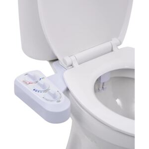 VidaXL Bidétillbehör för toalett varmt/kallt vatten dubbla munstycken