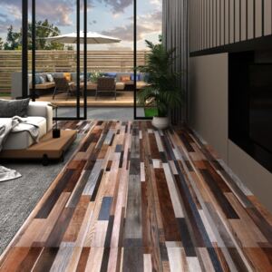VidaXL PVC-golvplankor 5,02 m² självhäftande 2 mm flerfärgade