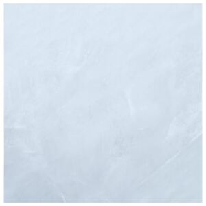 VidaXL Självhäftande golvplankor 5,11 m² PVC vit marmor