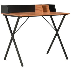 VidaXL Skrivbord svart och brun 80x50x84 cm