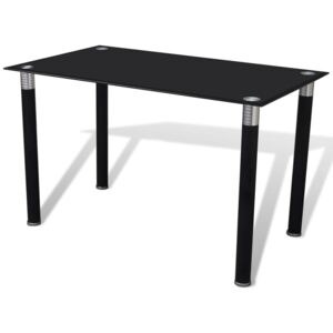 VidaXL Matbord med bordsskiva i glas svart