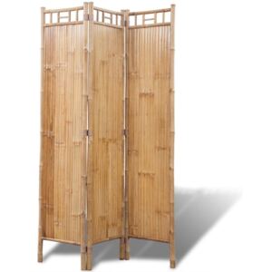 VidaXL Rumsavdelare med 3 paneler bambu