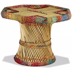 VidaXL Soffbord bambu med chindidetaljer flerfärgad