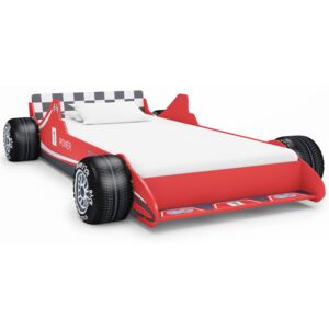 VidaXL Barnsäng racerbil 90x200 cm röd