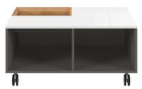 Link soffbord 90,5 x 90 cm - Grafitgrå/vit - Soffbord i trä, Soffbord, Bord