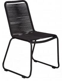 2 st Rope stol - Svart + Fläckborttagare för möbler - Utematstolar, Utestolar, Utemöbler