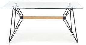 Ulrica matbord 160 cm - Glas/svart - Matbord med glasskiva, Matbord, Bord