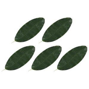 VidaXL Konstgjorda blad bananträd 5 st grön 80 cm