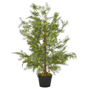 VidaXL Konstväxt Cypressträd med kruka 90 cm grön