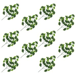 VidaXL Konstgjorda blad ginkgo 10 st grön 65 cm