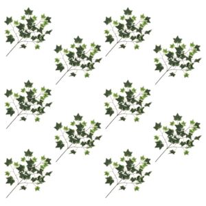 VidaXL k Konstgjorda blad murgröna 10 st grön och vit 70 cm