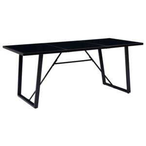 VidaXL Matbord svart 180x90x75 cm härdat glas