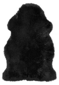 Gently långhårigt fårskinn Svart - 95-100 x 60 cm