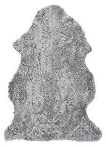 Curly fårskinn Träkol/silverfärgad - 95 x 55 cm