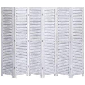 VidaXL Rumsavdelare 6 paneler grå 210x165 cm trä