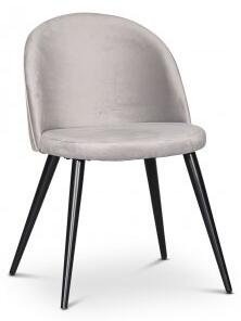 2 st Alice stol - Beigegrå Sammet + Möbelvårdskit för textilier