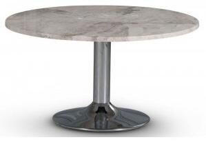Empire matbord Ø105 cm - Silver Diana marmor / Kromad trumpetfot - Ovala & Runda bord, Matbord, Bord