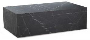 Stone soffbord 100 x 60 cm - Svart marmor