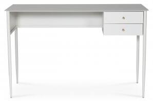 Flash skrivbord 120x50 cm - Vit / Mässing + Möbelvårdskit för textilier