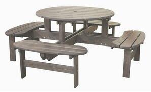 Rondo möbelgrupp - Trädgårdsbänk & bord i ett + Fläckborttagare för möbler - Utebänkar, Utesoffor, Utemöbler